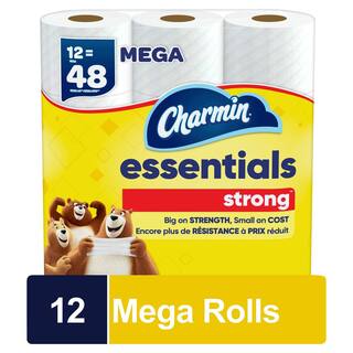 Charmin Essentials Strong Toilet Paper Rolls (12-Mega Rolls) 003077203156