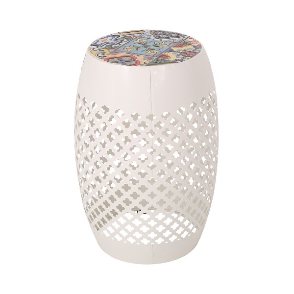 Roswell Outdoor Lace Cut Side Table by Christopher Knight Home