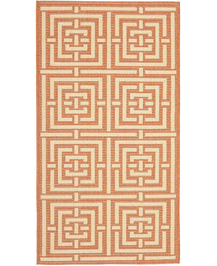 Safavieh Courtyard CY6937 Terracotta and Cream 5'3 x 7'7 Outdoor Area Rug