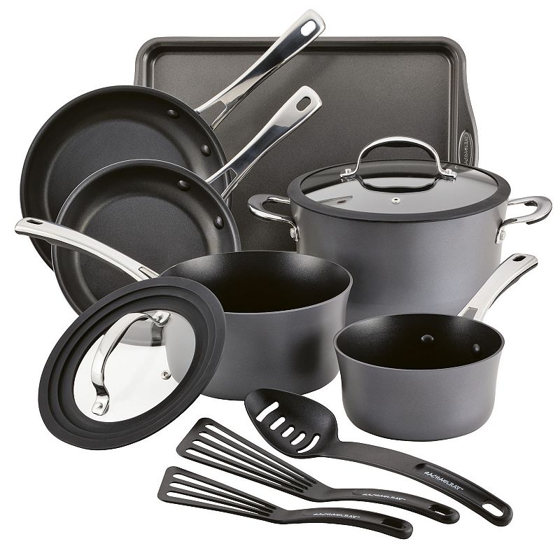 Rachael Ray Cook + Create 11-pc. Hard-Anodized Nonstick Cookware Set