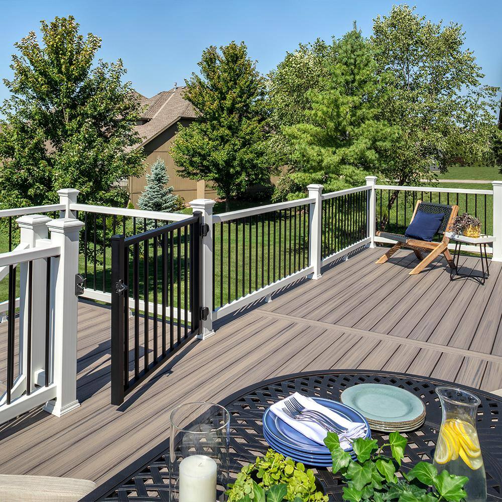 Trex Enhance Naturals 1 in. x 6 in x 16 ft. Rocky Harbor Grooved Edge Grey Composite Deck Board RH010616E2G01