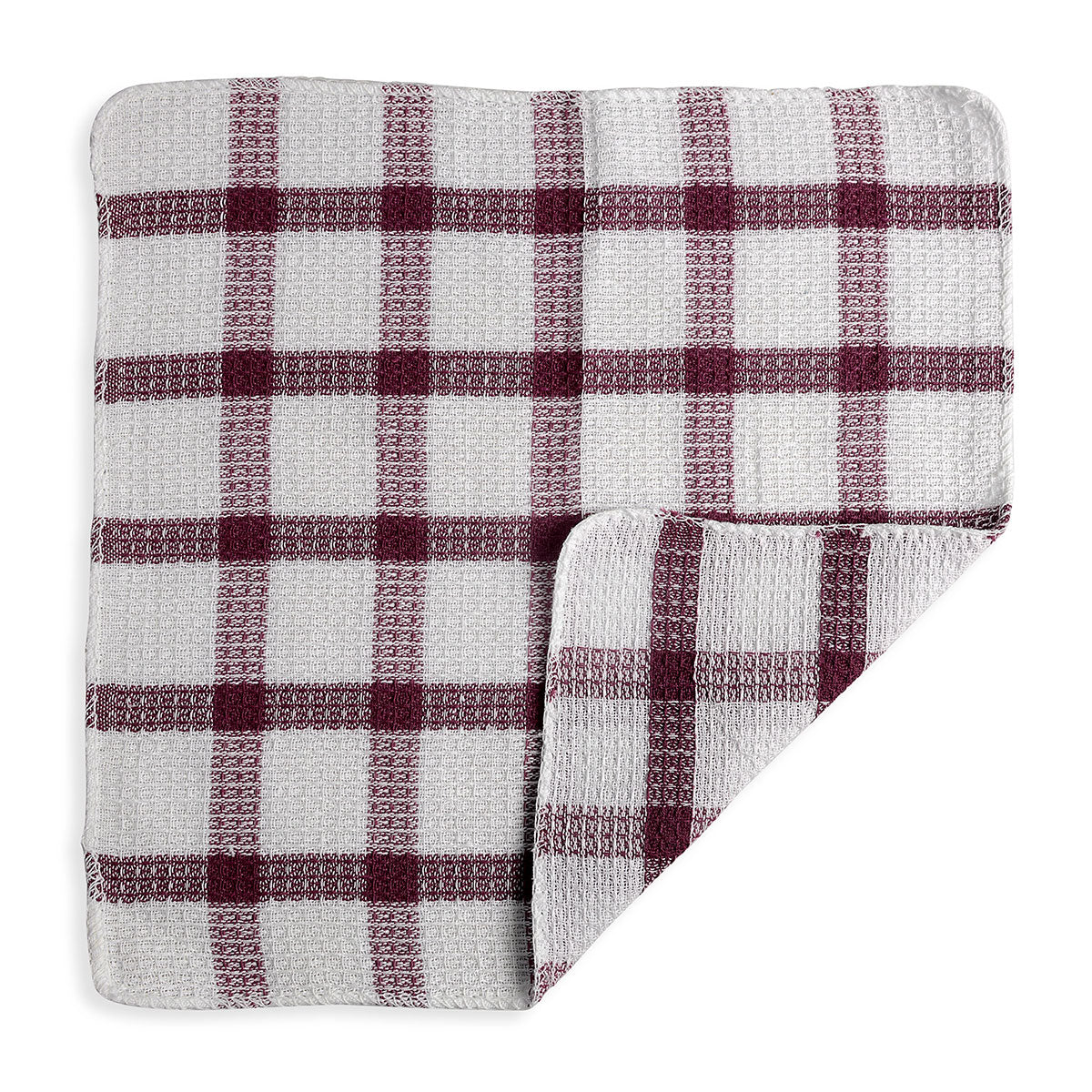 Shop LC Kitchen Towels Dish Cloths | Set of 24 | 100% Cotton | 12 x 12 inches | Checkered Pattern Red Wine Dish Towels Scrubbing Clothes Cleaning Rags Kitchen Essentials