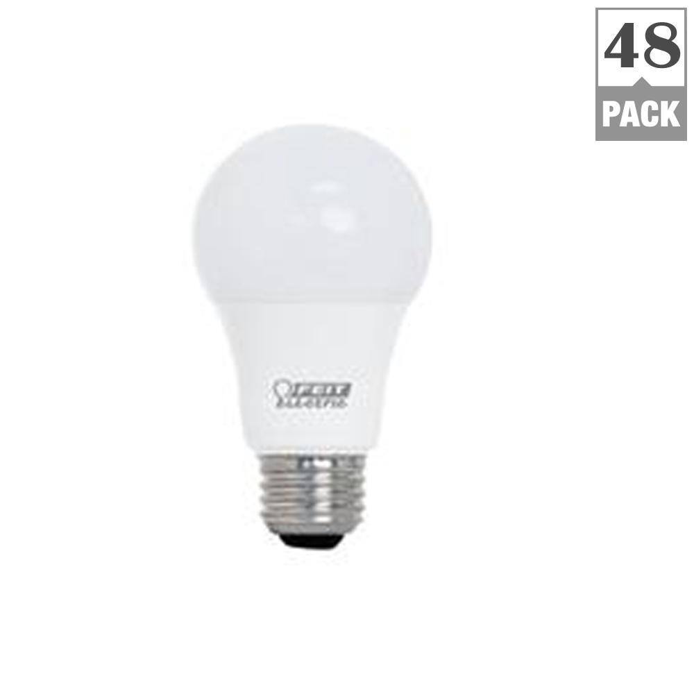 Feit Electric 60-Watt Equivalent A19 Dimmable CEC Title 20 Compliant ENERGY STAR 90+ CRI LED Light Bulb 2700K Soft White (48-Pack) OM60DM927CA412