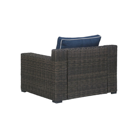 Benjara BM213304 Resin Wicker Woven Lounge Chair w...