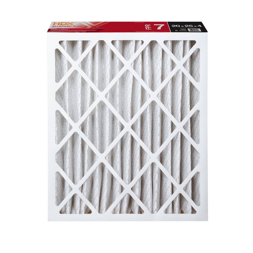 HDX 20 in. x 25 in. x 4 in. Honeywell Replacement Pleated Air Filter FPR 7 HDX-HW2025-11-3