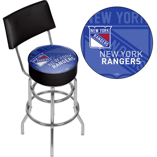 NHL Swivel Bar Stool with Back - Watermark