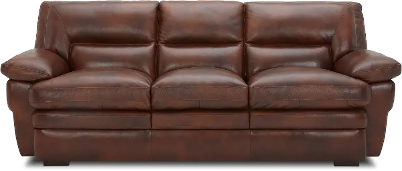 Chesapeake Cognac Brown Leather Sofa