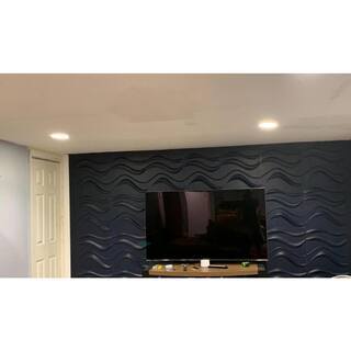 Art3dwallpanels Navy Blue Waver Decorative Wall Panel 3D Wall Tiles 19.7 in. x 19.7 in.( 32 sq. ft.Pack) A10hd003BL