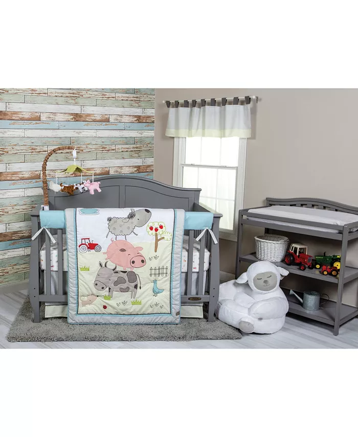 Trend Lab Farm Stack 4 Piece Crib Bedding Set