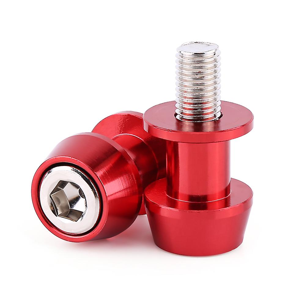 Motorcycle Cnc Aluminium Alloy Swing Arm Spool Sliders Stand Swingarm Bobbins(8mm， Red)