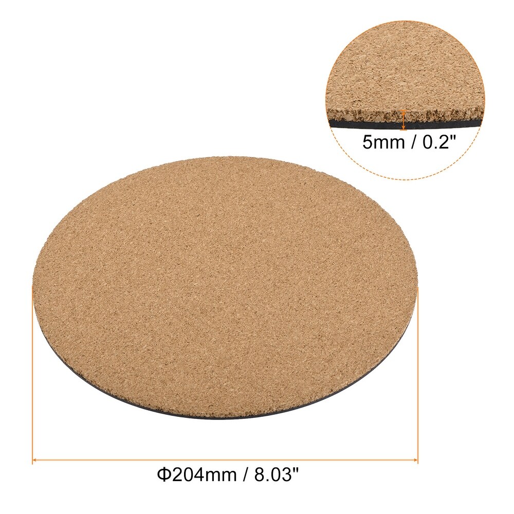 8pcs Round Plastic Cork Plant Mat Cup Coaster Pad for Home Garden Pots