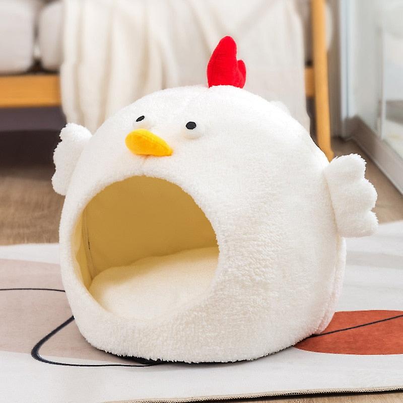 Super soft chicken shape pet bed