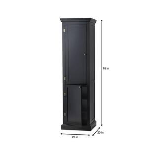 Home Decorators Collection Prescott Black Modular Kitchen Pantry with 2-Doors SK19171AR1-BK