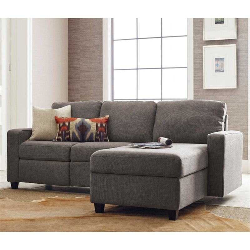 Pemberly Row Right Facing Reclining Sectional in Gray