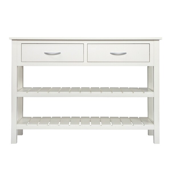 3-Tier Entryway Living Room Console Table with 2 Drawers