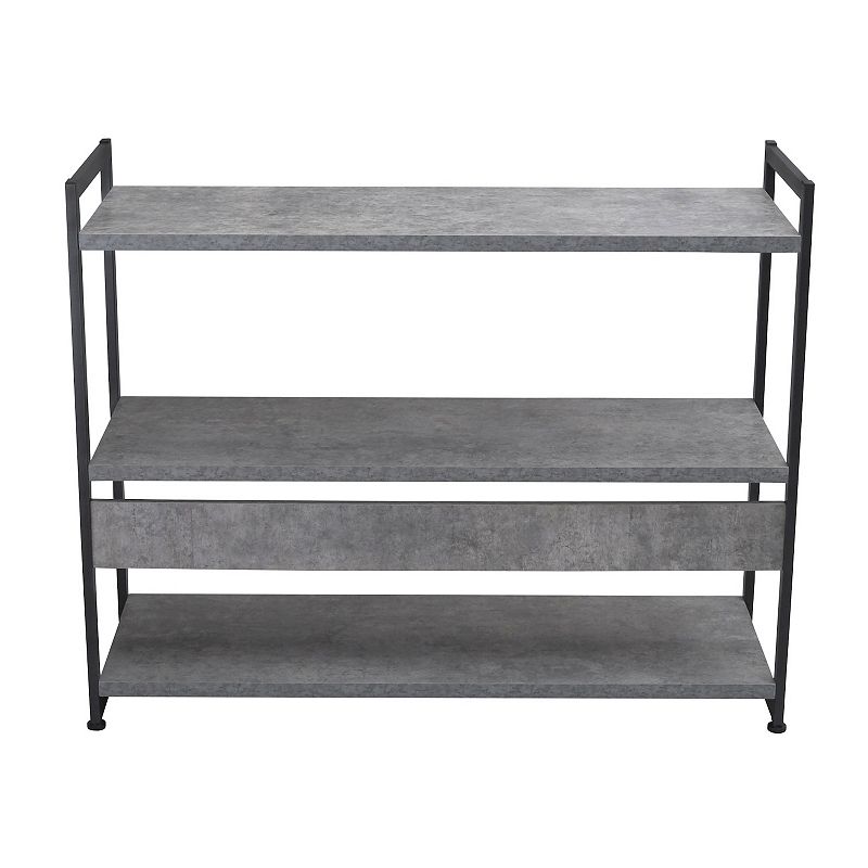 Household Essentials Faux-Concrete 3-Tier Wide Shelf