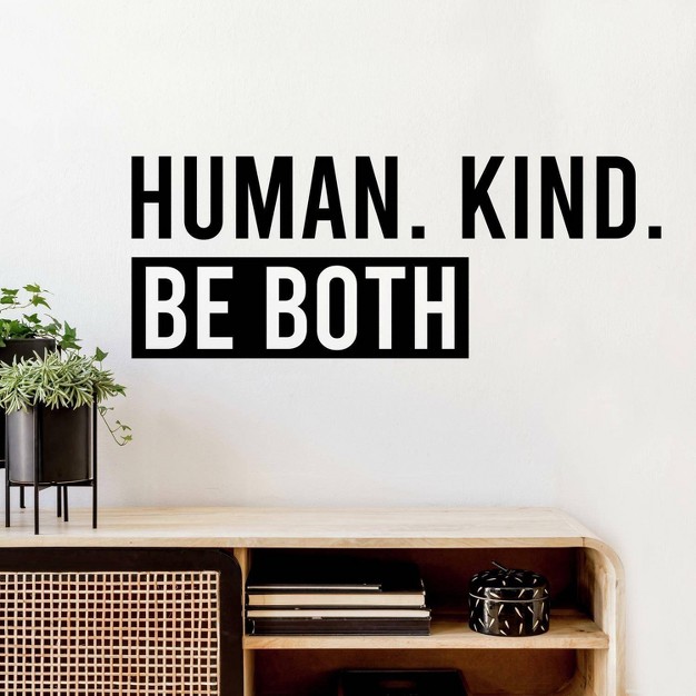 Human Kind Peel And Stick Wall Decal Black Roommates