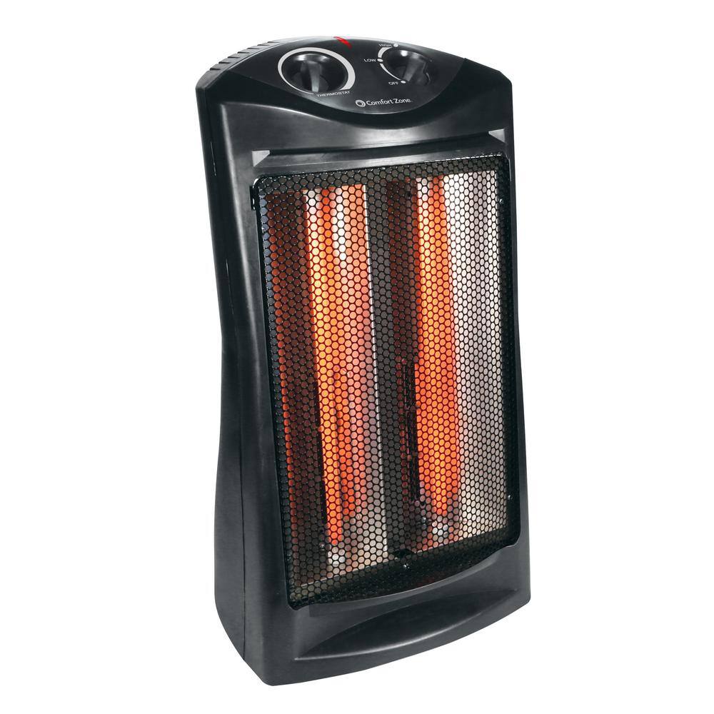 Comfort Zone 1500-Watt Electric Quartz Infrared Radiant Tower Heater CZQTV007BK