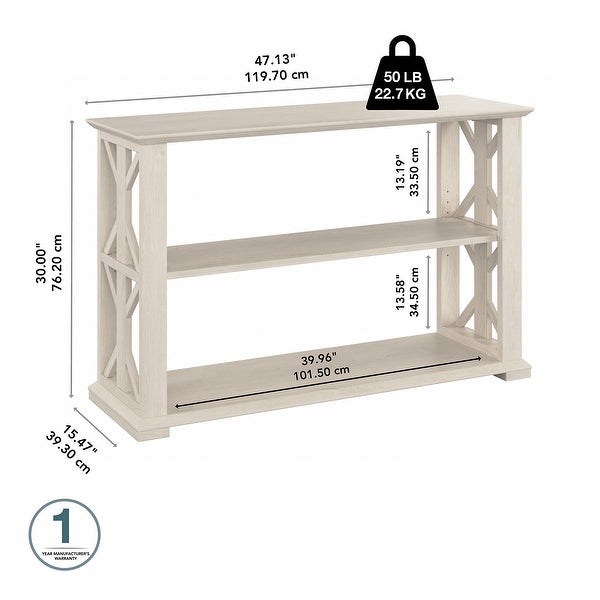 Homestead Console Table with Shelves by Bush Furniture