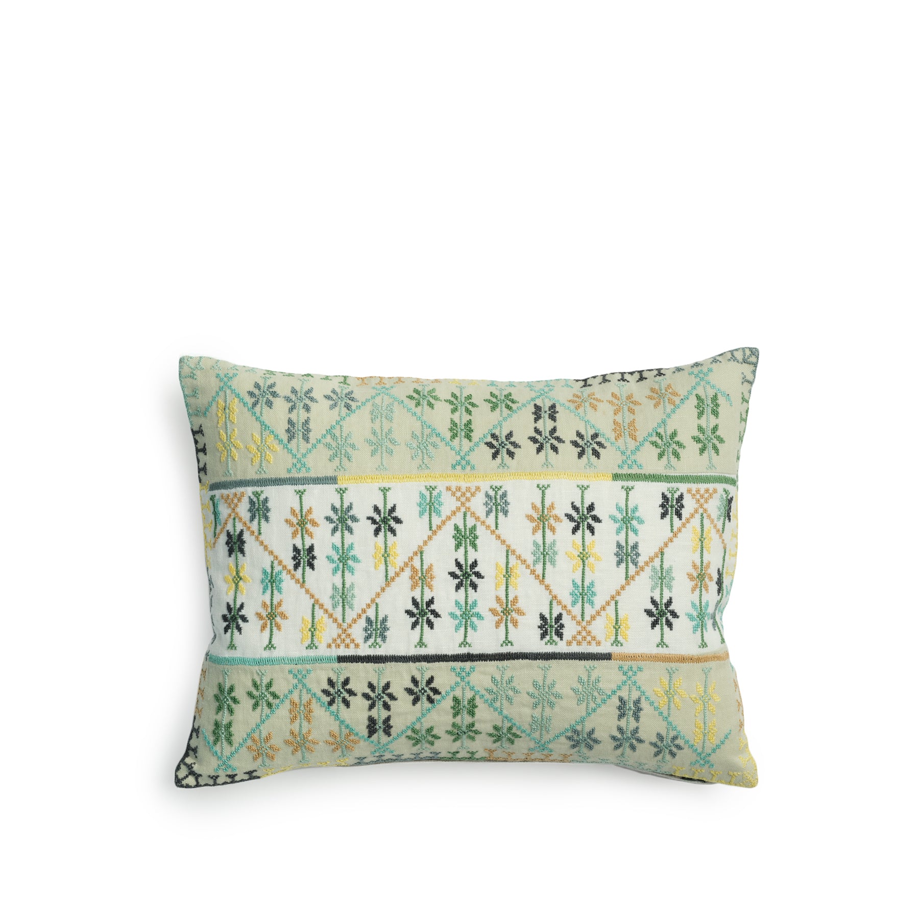 Beige and Fern Decorative Pillow