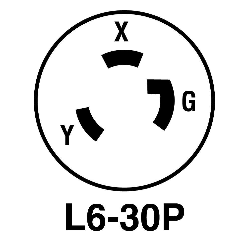 Legrand Pass  Seymour Turnlok 30 Amp 250-Volt NEMA L6-30P Locking Plug L630PCCV3