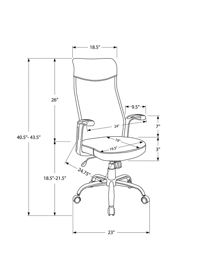 Monarch Specialties Office Chair -Fabric Multi Position