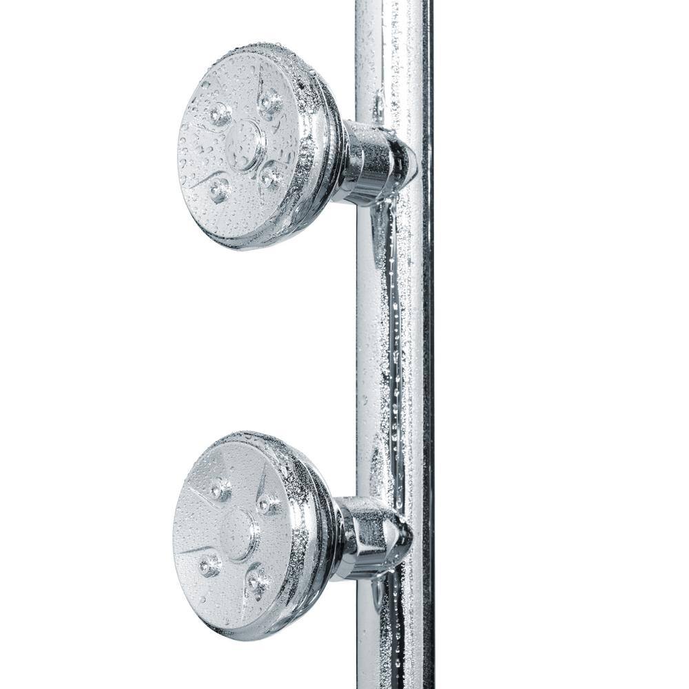 PULSE Showerspas Lanai 7-Spray 1.8 GPM 8 in. Wall Mounted Dual Shower Head and Handheld Shower Head in Chrome 1089-CH-1.8GPM