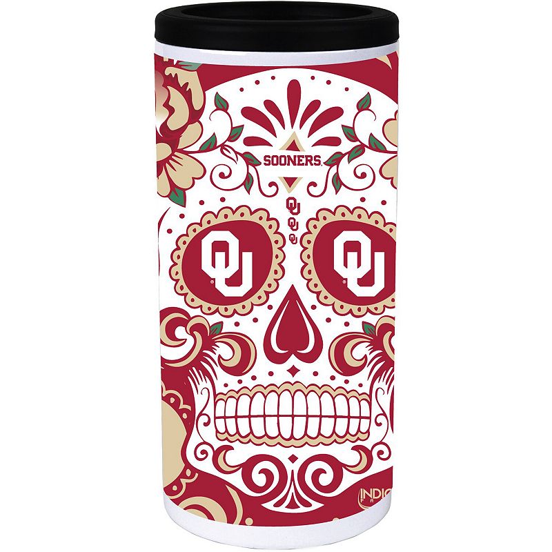 Oklahoma Sooners Dia Stainless Steel 12oz. Slim Can Cooler