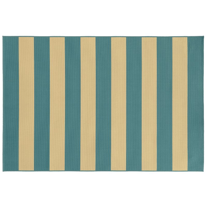 StyleHaven River Geometric Striped Indoor Outdoor Rug