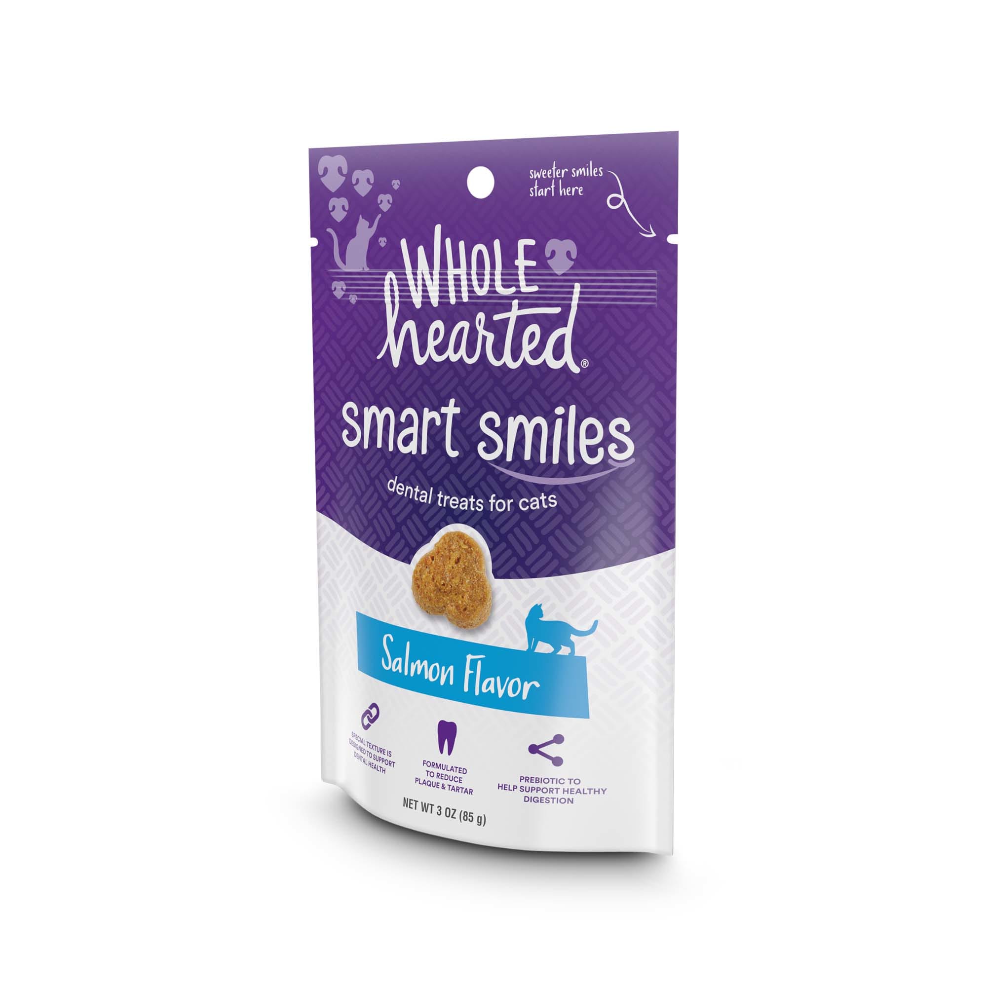 WholeHearted Smart Smiles Salmon Flavor Cat Dental Treats， 3 oz.