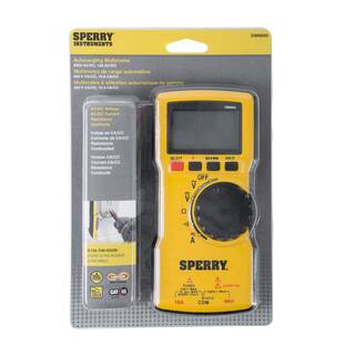 Sperry 600V ACDC Thin Digital Multimeter Autoranging DM6800