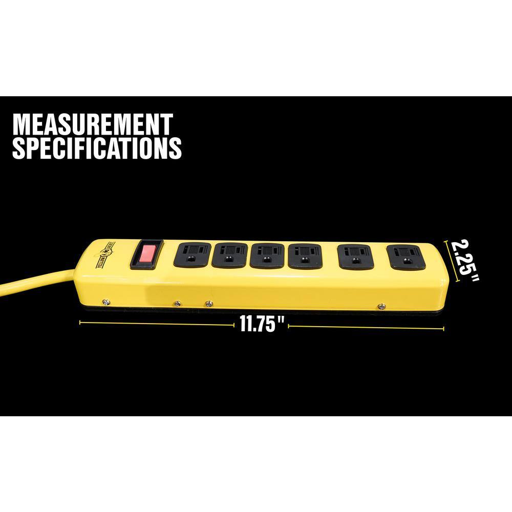 Yellow Jacket 15 ft. 6-Outlet 1440-Joule Surge Protector Power Strip 51380001