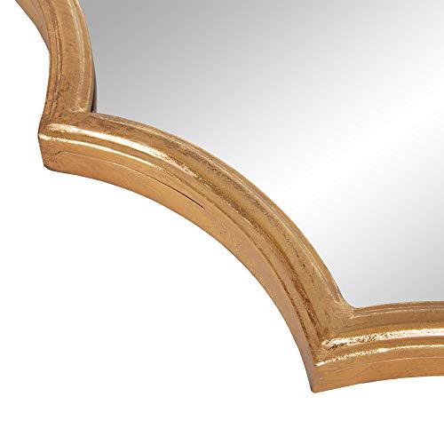 Patton Wall Decor Modern Glam Accent Mirror， Gold， 24and#215;36