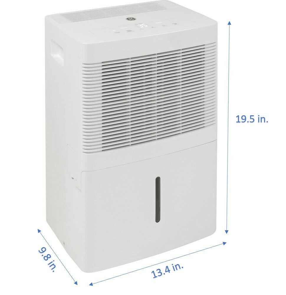 General Electric 20-Pint Portable Dehumidifier with Drain， White， Factory Reconditioned