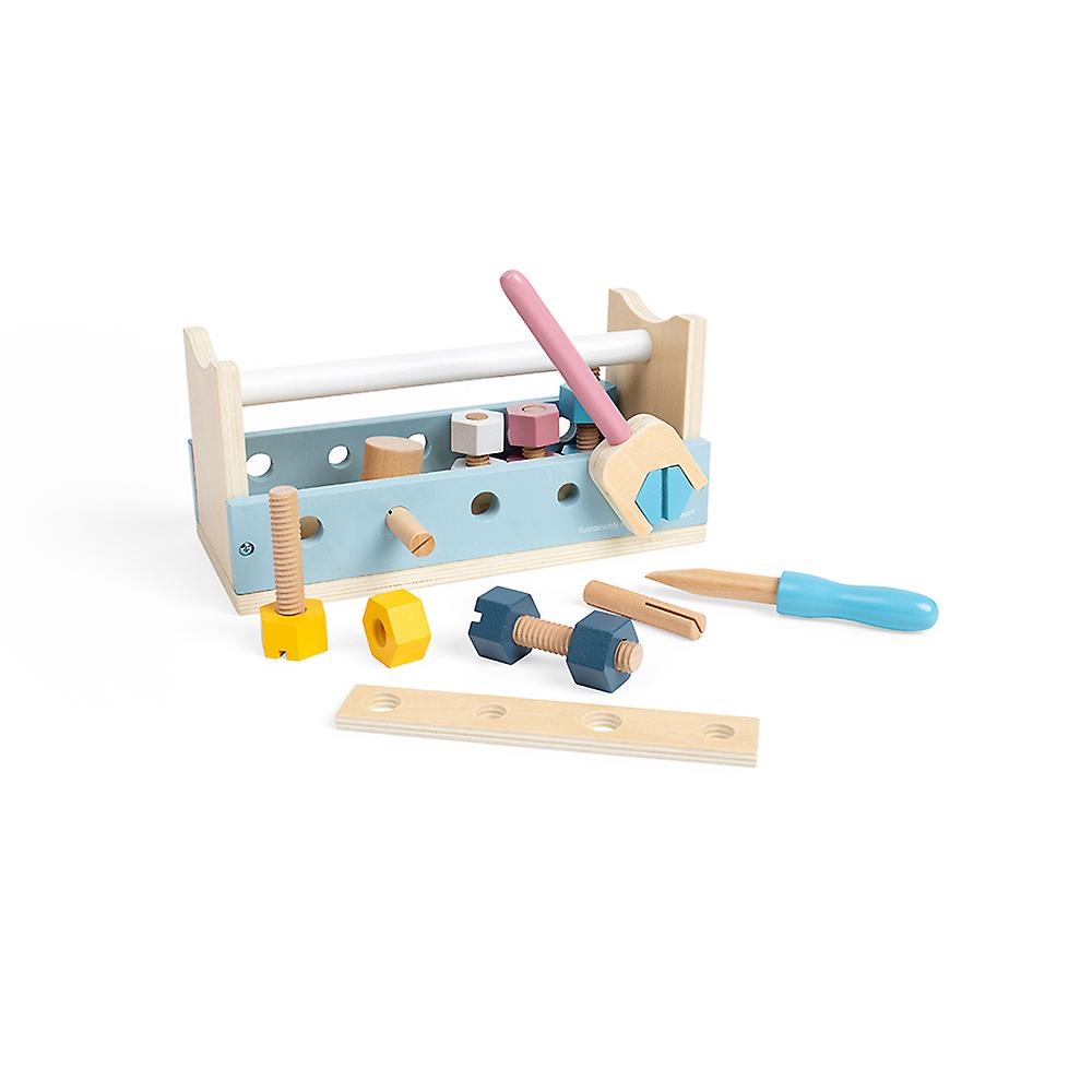 Bigjigs Toys FSC Certified Activity Workbench with Wooden Tools for 12 Months +