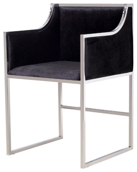 Bella Chair Chrome/Black   Contemporary   Dining Chairs   by AFB Decor  Houzz