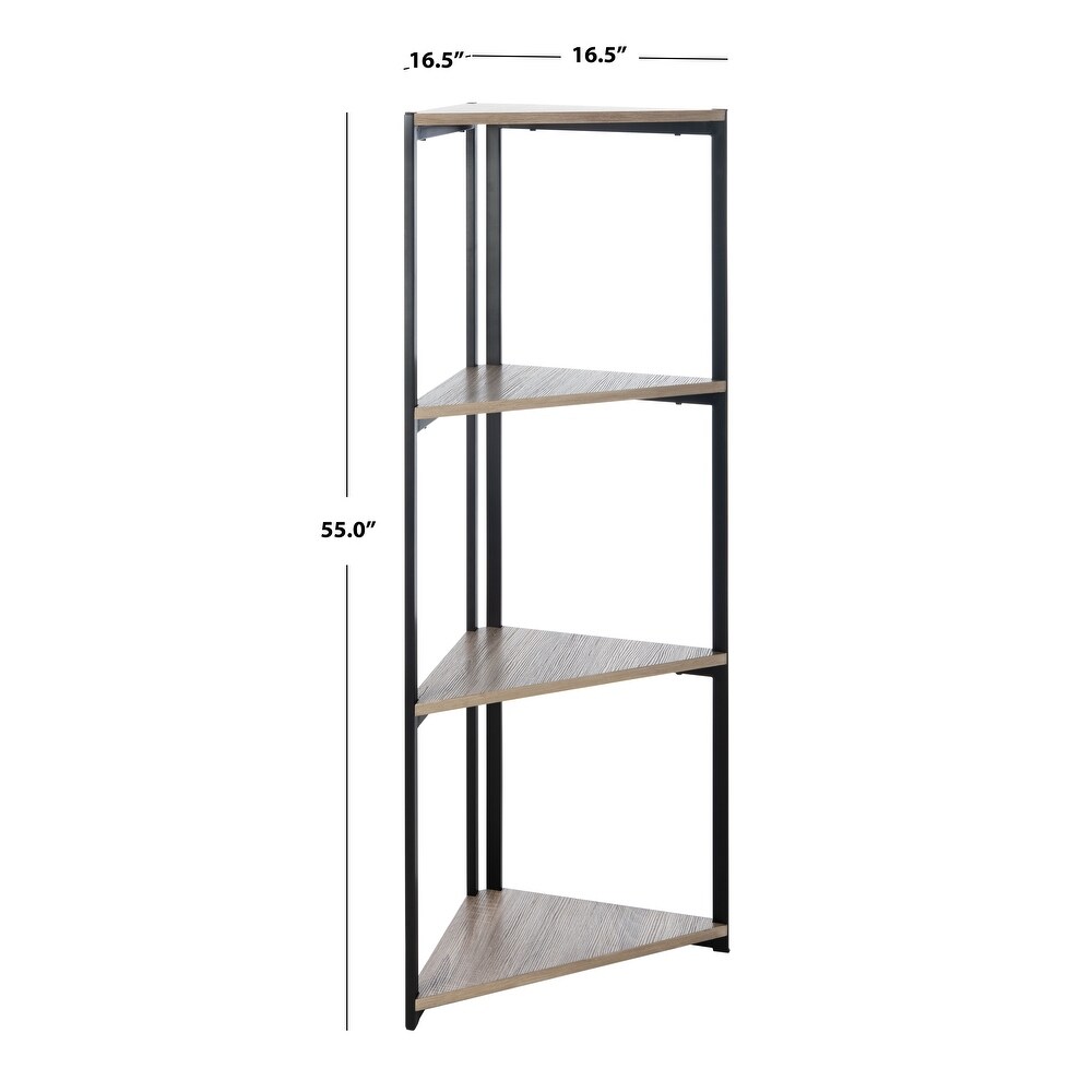 SAFAVIEH Logan 4 Tier Corner Bookshelf   16.5\