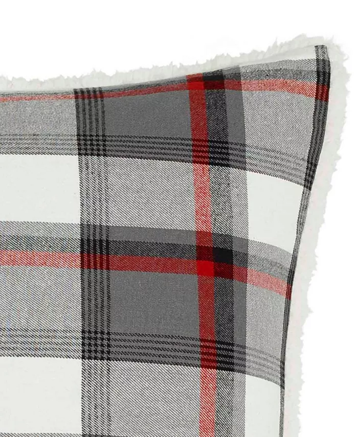 Eddie Bauer Wallace Plaid Cotton Yarn Dye Square Decorative Pillow， 20