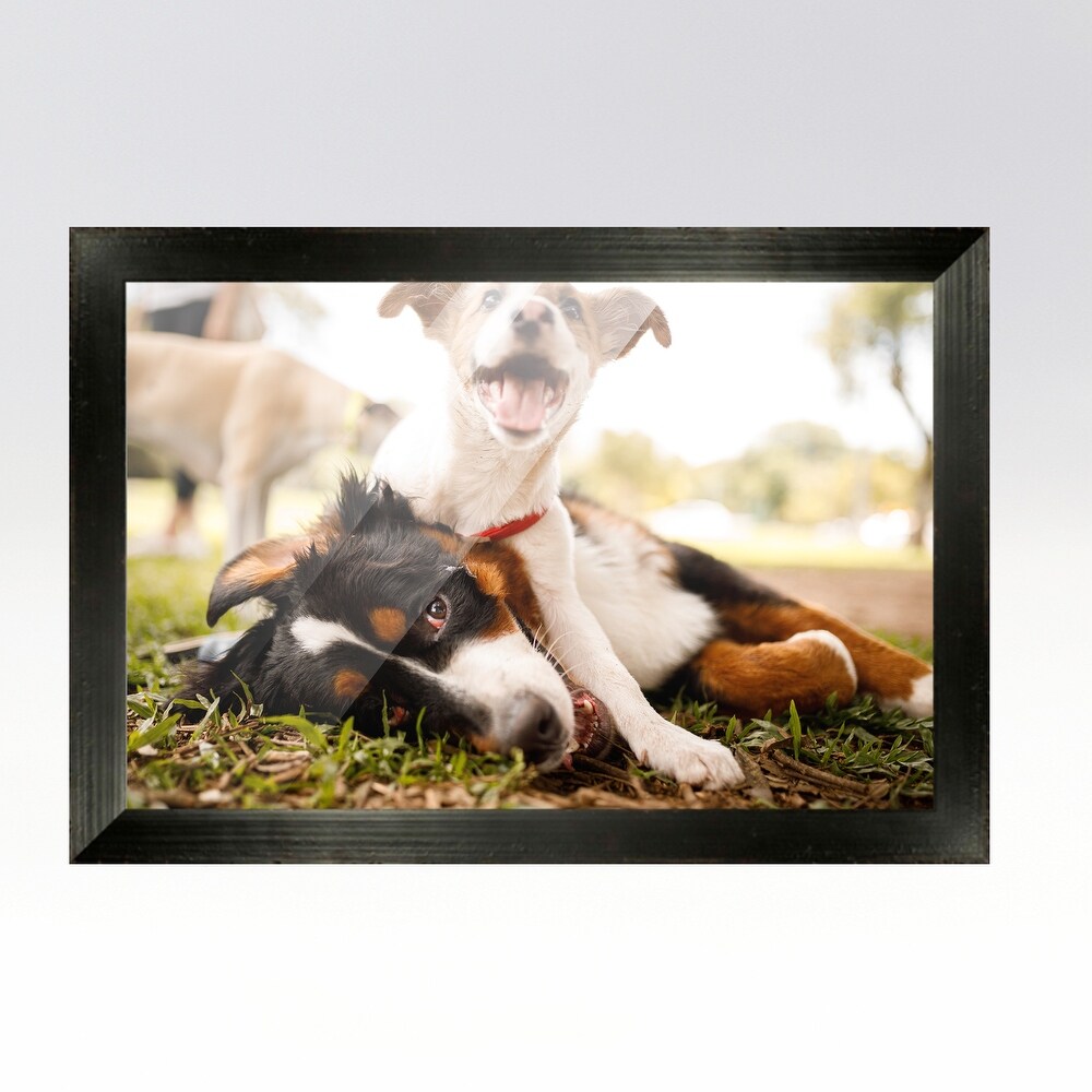 19x8 Black Picture Frame   Wood Picture Frame Complete with UV