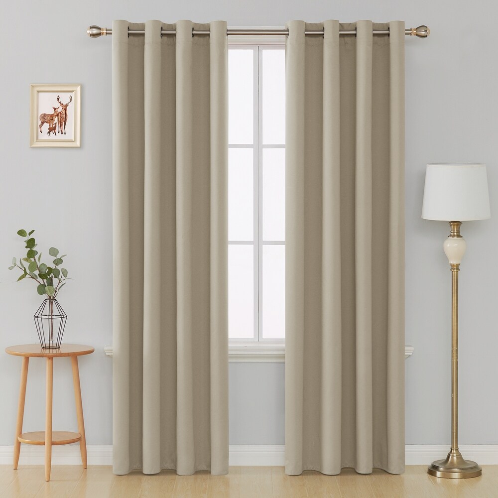 Deconovo Silver Coating Curtain Panel Pair(2 Panel)