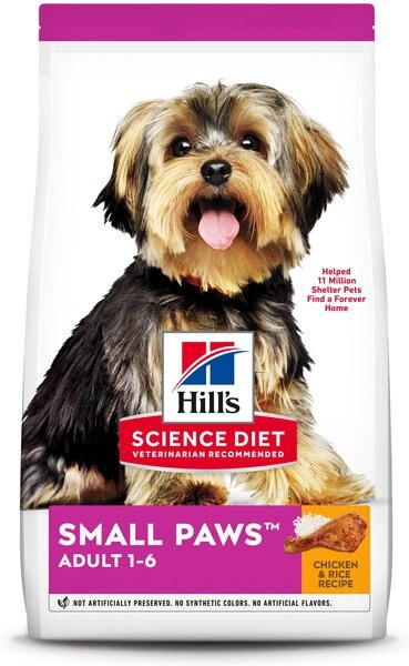 Hill's Science Diet Adult Small Paws Chicken Meal and Rice Recipe Dry Dog Food