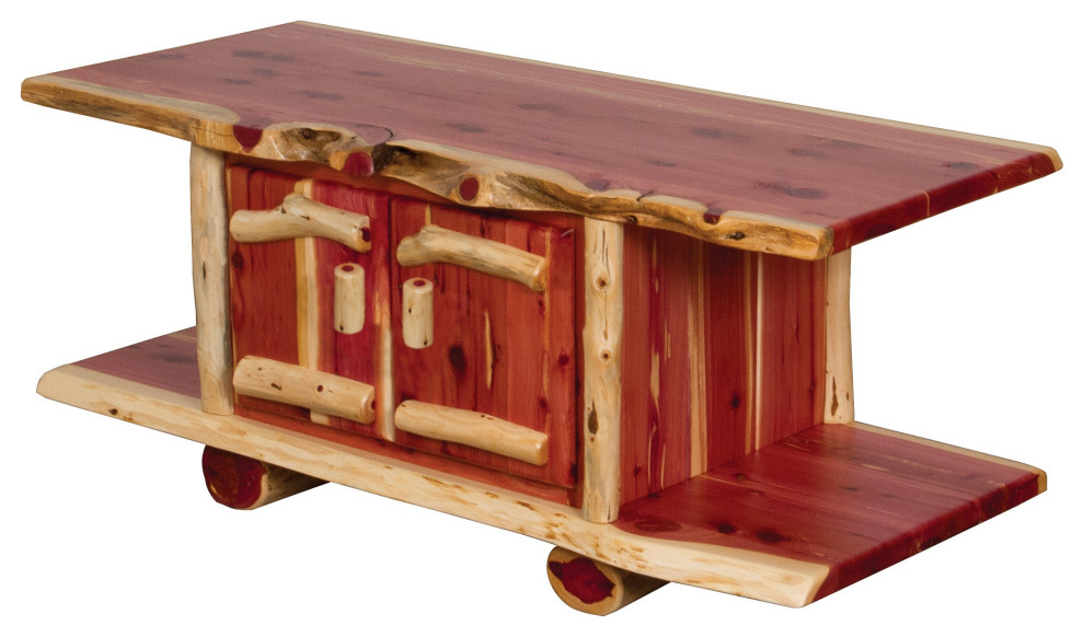 Red Cedar Log Rustic Coffee Table   Rustic   Coffee Tables   by Furniture Barn USA  Houzz