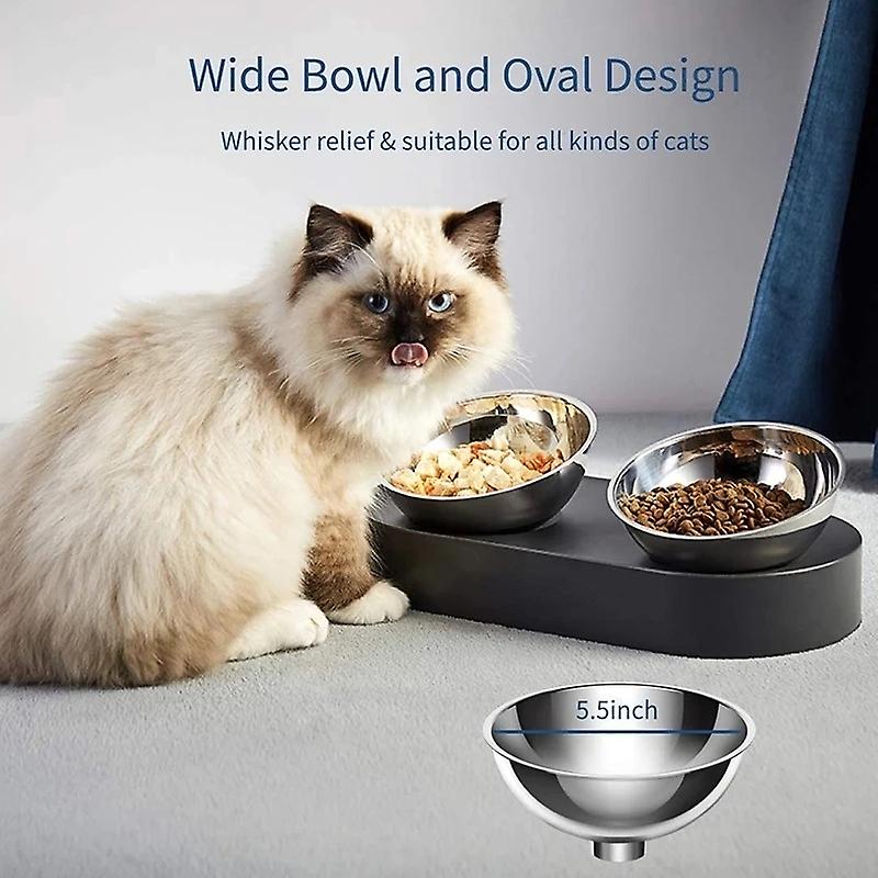 Pet Bowl Dog Feeding Bowl Adjustable Cat Bowl Drinking Bowl