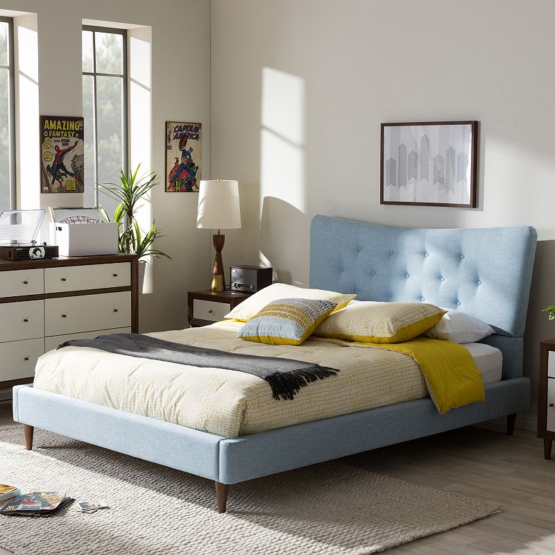 Baxton Studio Hannah Mid-Century Modern Platform Bed