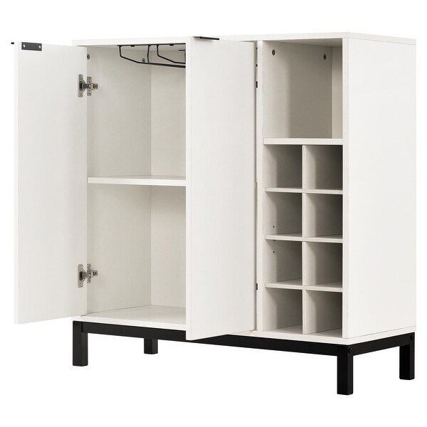 34 Inch Sideboards and Buffets With Storage Coffee Bar Cabinet Wine Racks Storage