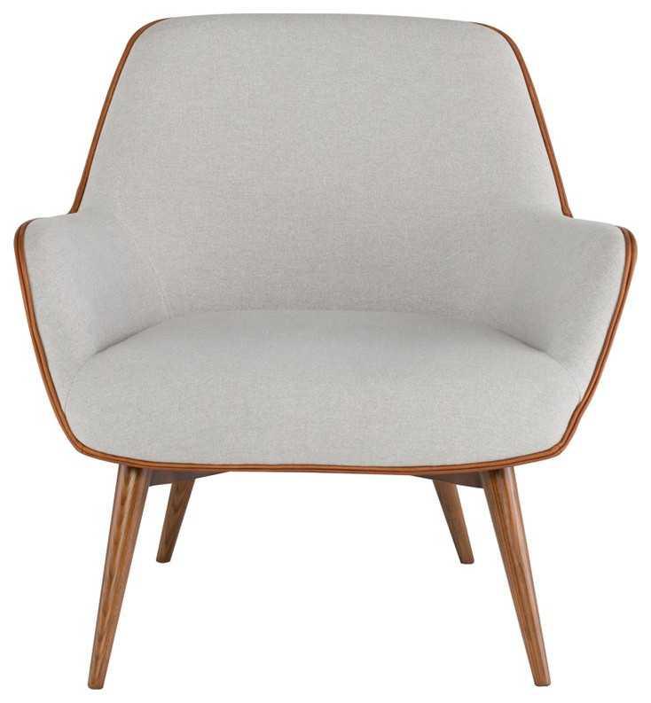 Evia Occasional Chair stone grey   Midcentury   Armchairs And Accent Chairs   by Virgil Stanis Design  Houzz