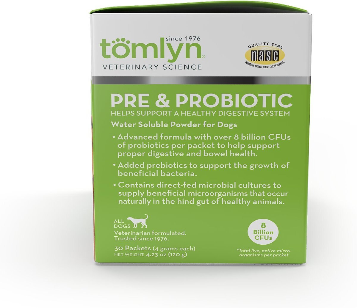 Tomlyn Pre and Probiotic Powder Digestive Supplement for Dogs