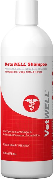 VetWELL KetoWell Antiseptic Dog， Cat and Horse Shampoo