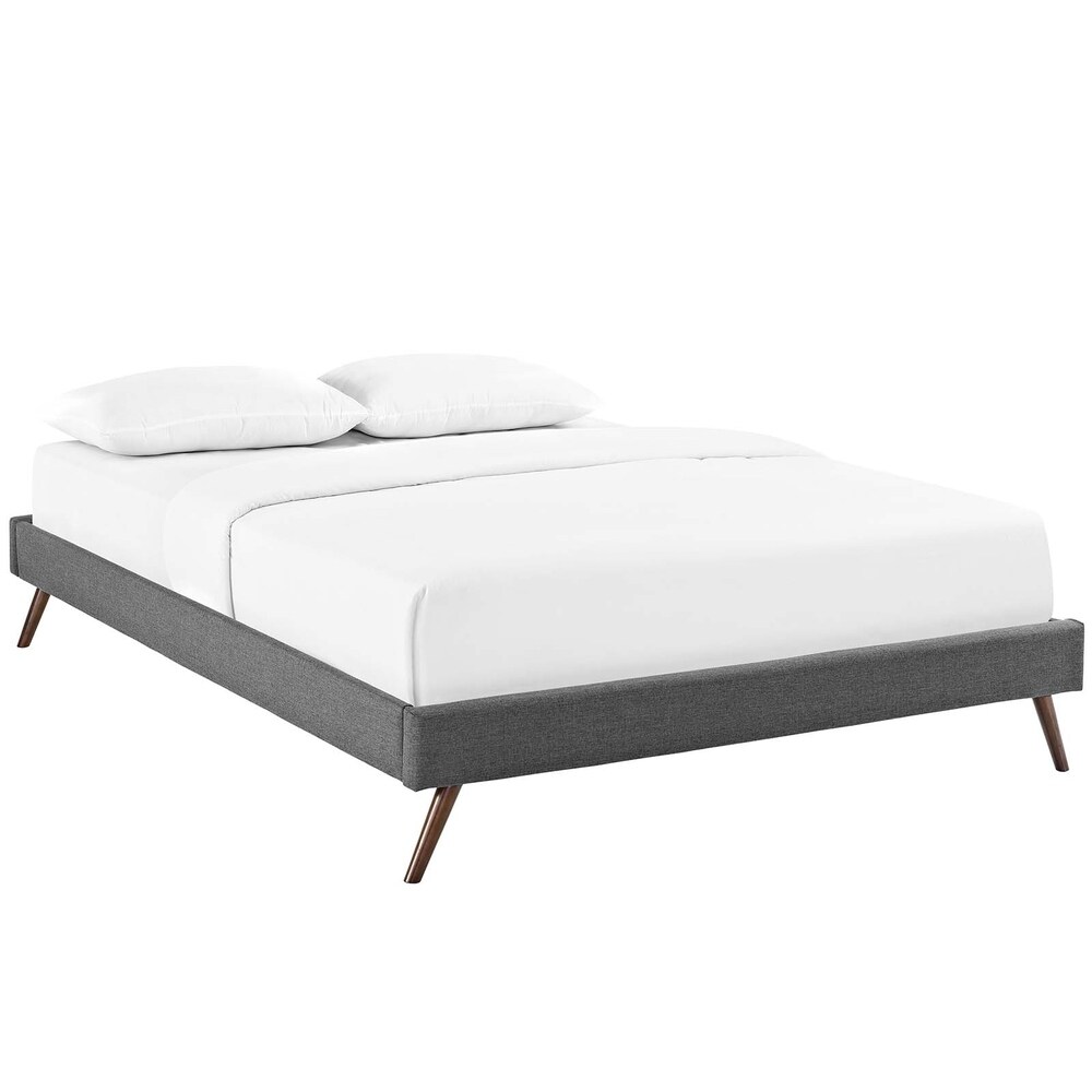 Loryn Upholstered Full Platform Bed Frame With Wood Slat Support