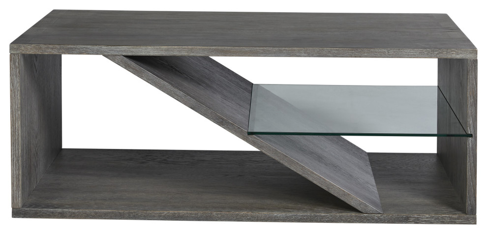 8th Street Rectangular Cocktail Table  Charcoal Clay   Transitional   Coffee Tables   by Progressive Furniture  Houzz